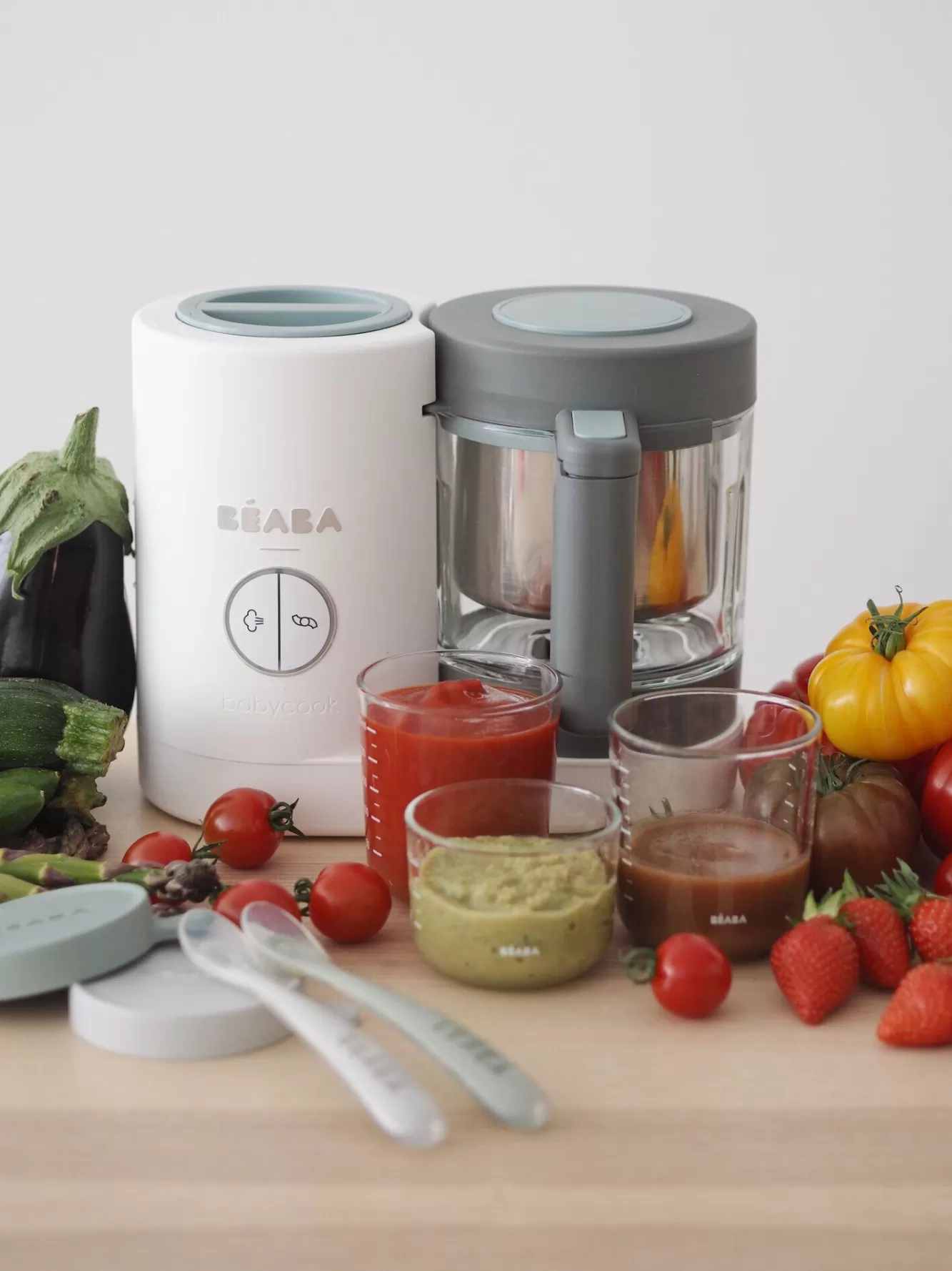 Babycook® Neo Kookmandje Grey-White | BÉABA Best