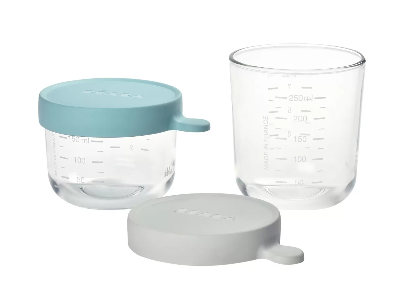Doosje Met 2 Glazen Porties 150Ml/250Ml Airy-Green | BÉABA Outlet