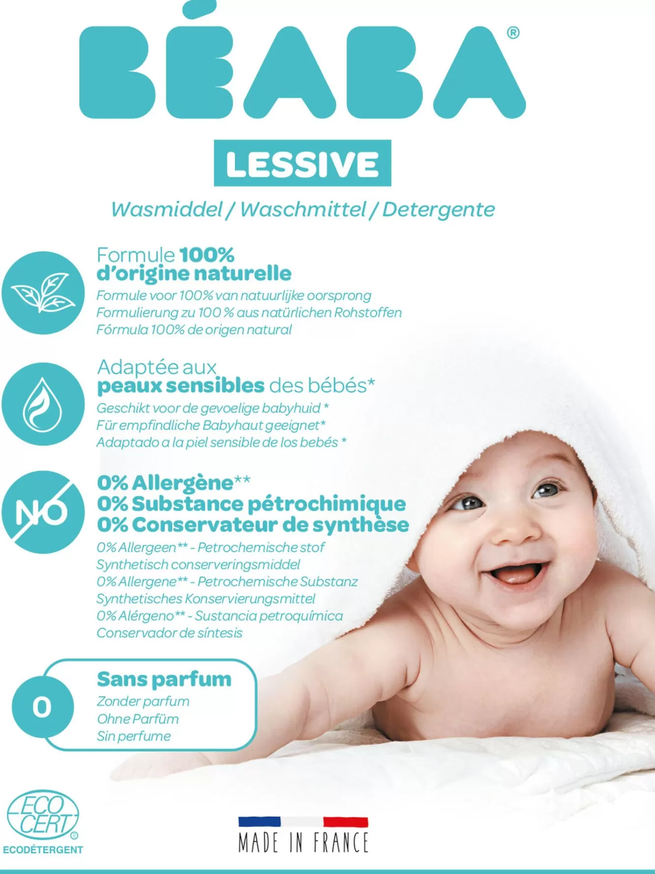 Parfumvrij Wasmiddel - 1L | BÉABA Clearance