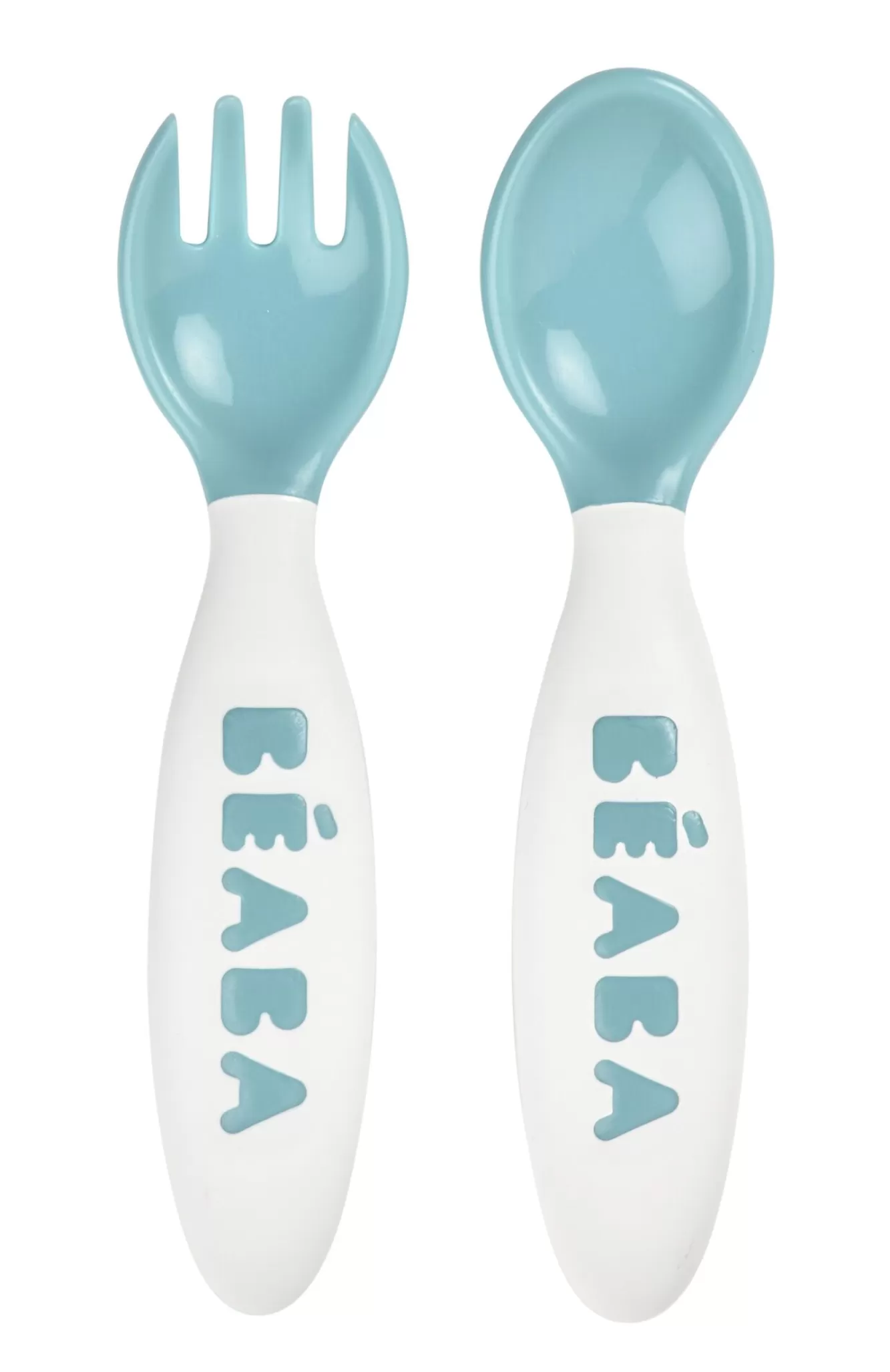 Set Van 2 Ergonomische Bestekjes Voor Kinderen Blue | BÉABA Hot