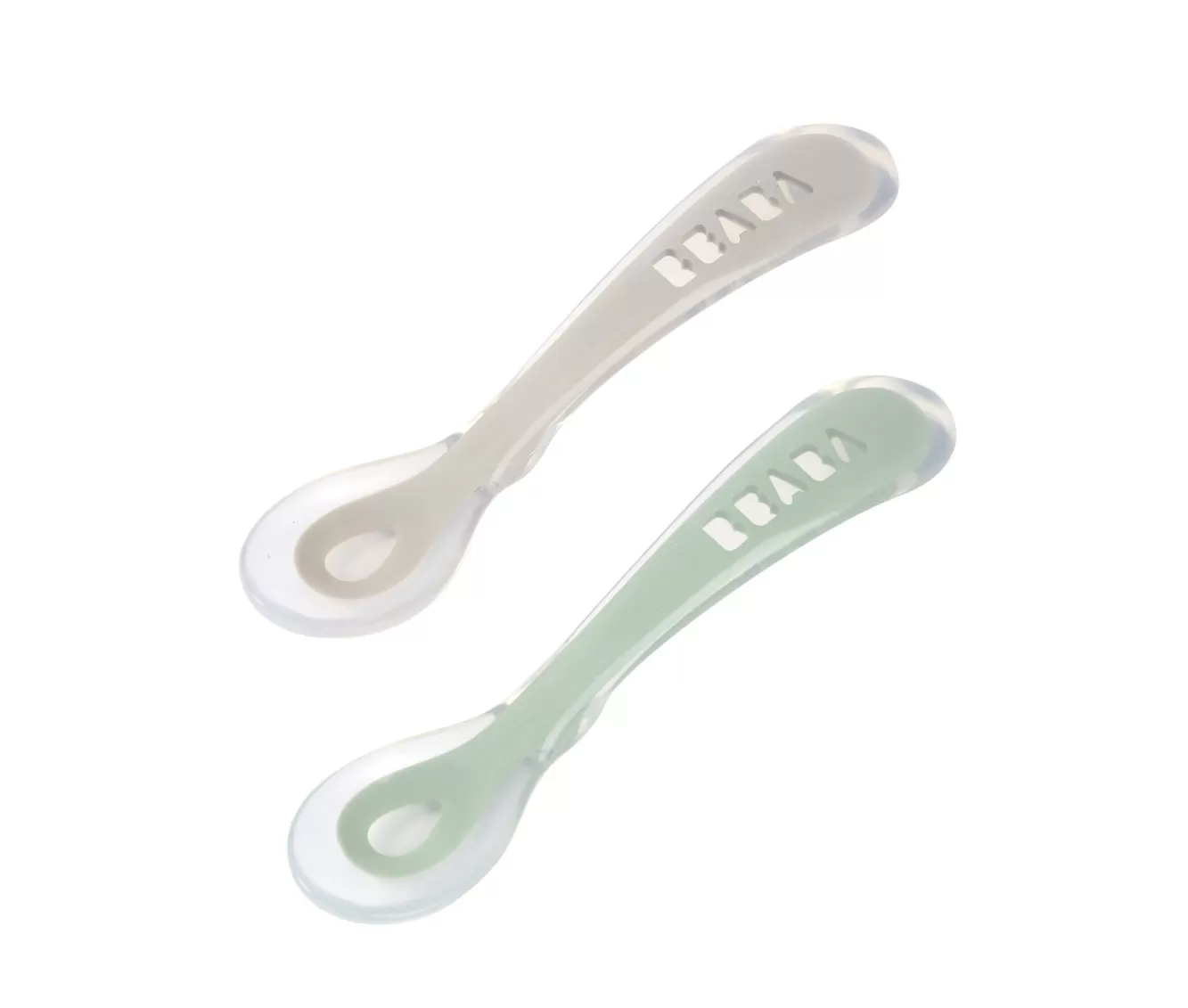 Set Van 2 Siliconen Babylepels + Opbergdoosje Velvet Grey / | BÉABA Discount