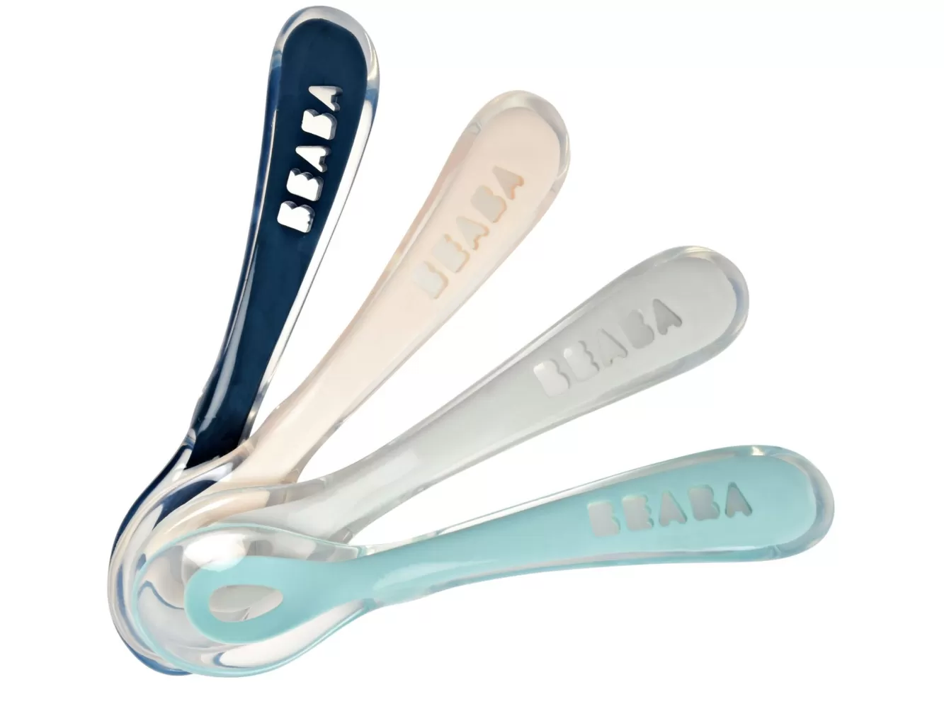 Set Van 4 Siliconenlepels 2De Leeftijd Blue | BÉABA Cheap