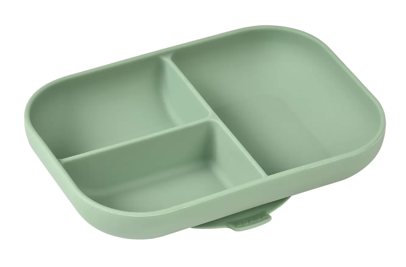 Silicone Gecompartimenteerde Plaat Sage Green | BÉABA Discount