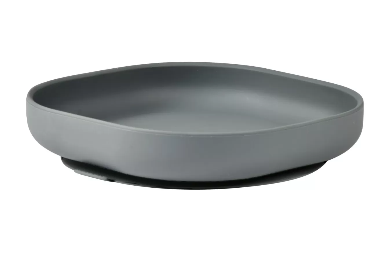 Siliconen Bord Met Zuignap Mineral Grey | BÉABA Fashion