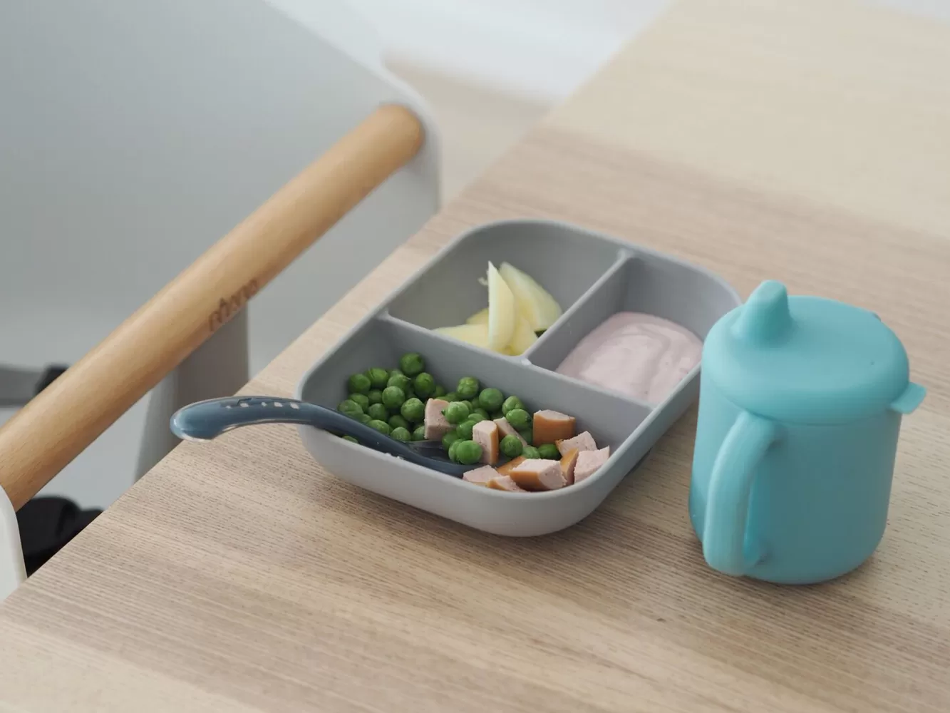 Siliconen Leerset + Beker Blue | BÉABA Fashion
