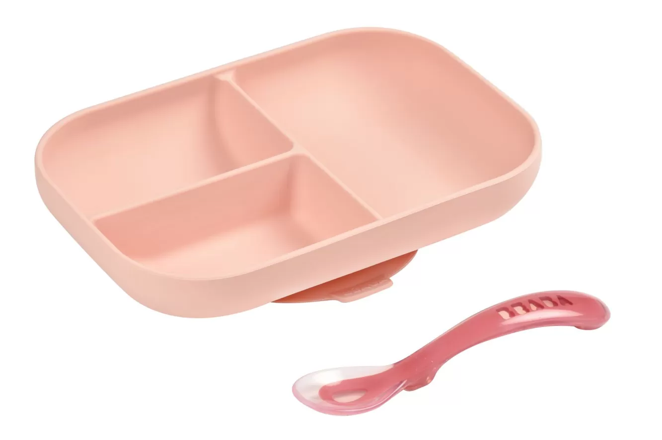 Siliconen Maaltijdset Met Zuignap Pink | BÉABA Best