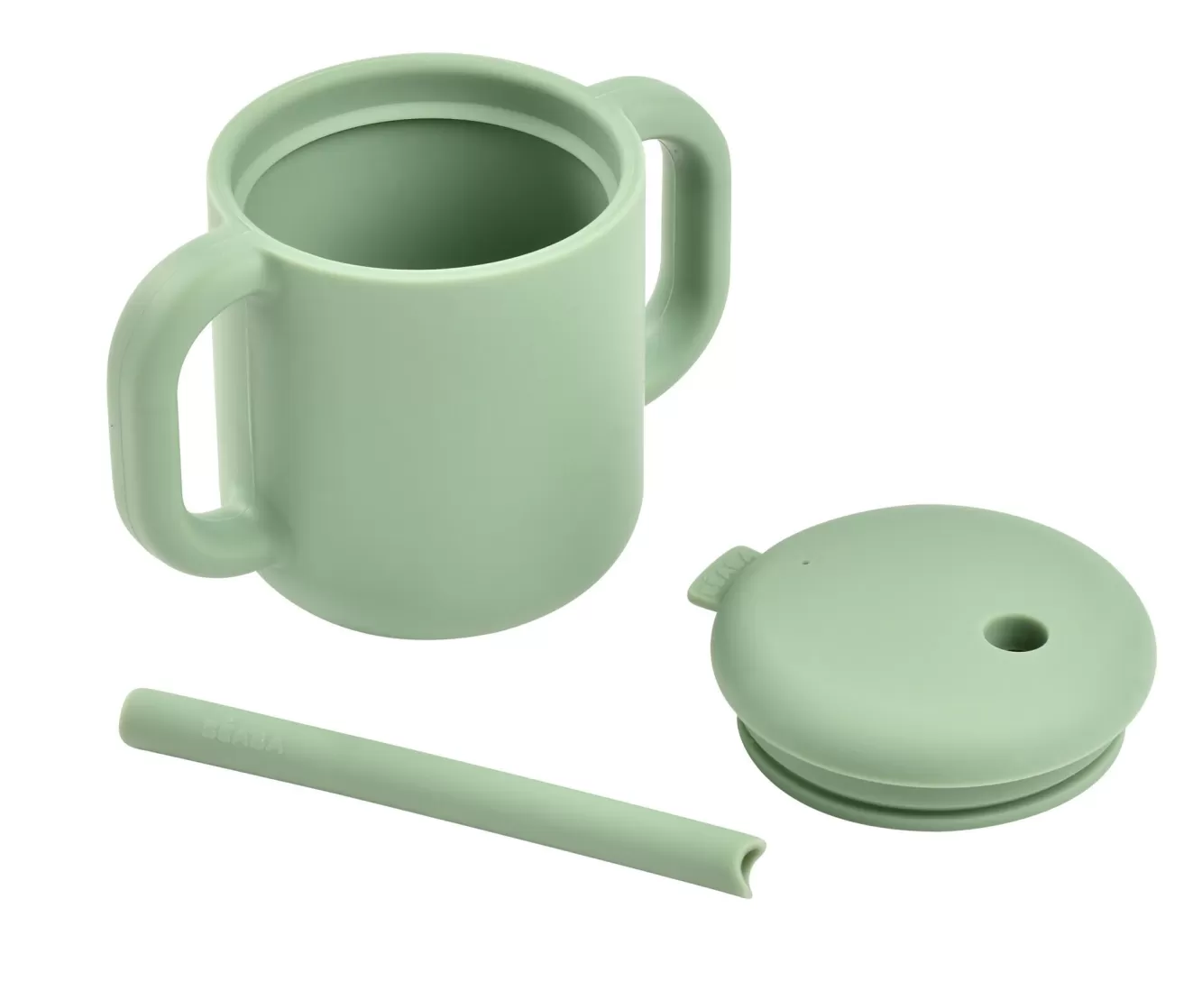 Siliconen Rietjesbeker Sage Green | BÉABA Outlet