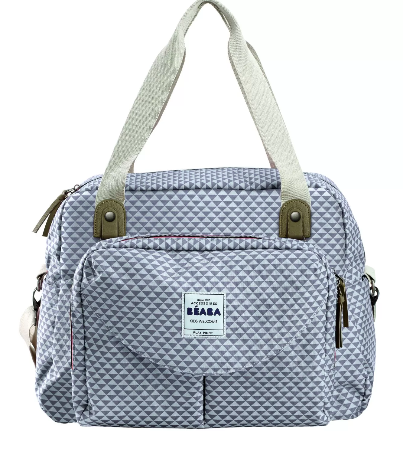 Verzogingstas Geneve Ii Playprint Grey/Coral | BÉABA Flash Sale